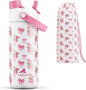 18 oz Insulated Girls Water Bottle: Spill-Proof, Stainless Steel Cup by POWCAN