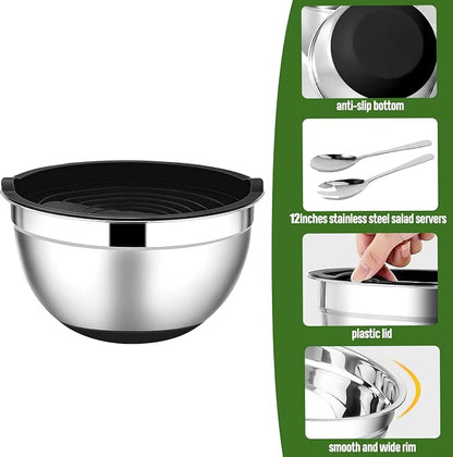 ShineMe Stainless Steel Salad Bowl - Image 3