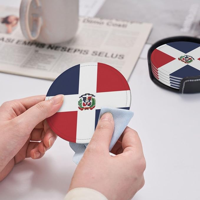 Dominican Flag Coasters for Drinks - Image 5