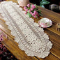 Laivigo Handmade Crochet Lace Oval Lucky Flower Tablecloth Table Runner Doilies by Laivigo