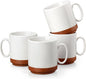 MALACASA 16oz Ceramic Coffee Mugs Set of 4, Stackable Coffee Cups by MALACASA