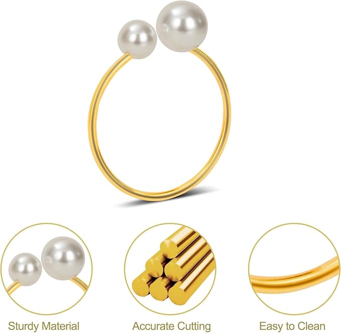 KPOSIYA Pearl Napkin Rings - Image 4