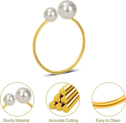 KPOSIYA Pearl Napkin Rings - Image 4