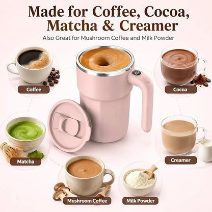 Self Stirring Coffee Mug, 12oz Rechargeable Magnetic Mixing Cup - Image 5