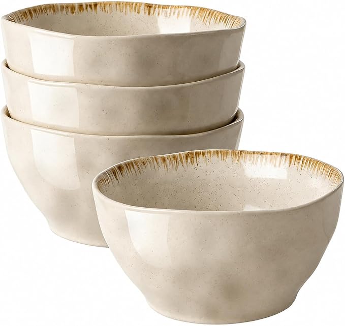 DOWAN 30 OZ Soup Bowls, Large Cereal & Salad Bowl Set of 4, Deep Bowl by DOWAN
