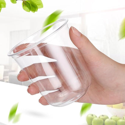Ziliny 50 Pcs Disposable Stemless Glasses 12oz Crystal Plastic Wine Glasses - Image 2
