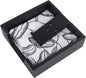 Bamboo Flat Napkin Holder with Weighted Arm Decorative Napkin Tray Dispenser for Table Kitchen Bathroom Dinning (black)