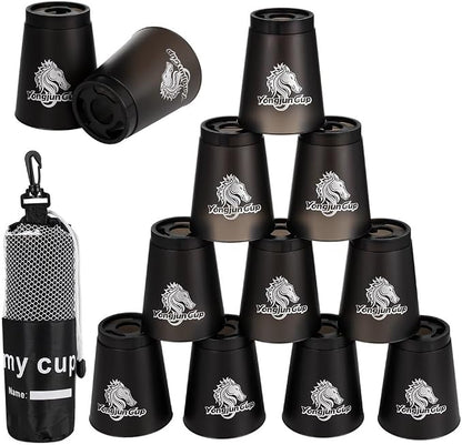 yeesport 12 Sport Stacking Cups Black Training Game by yeesport