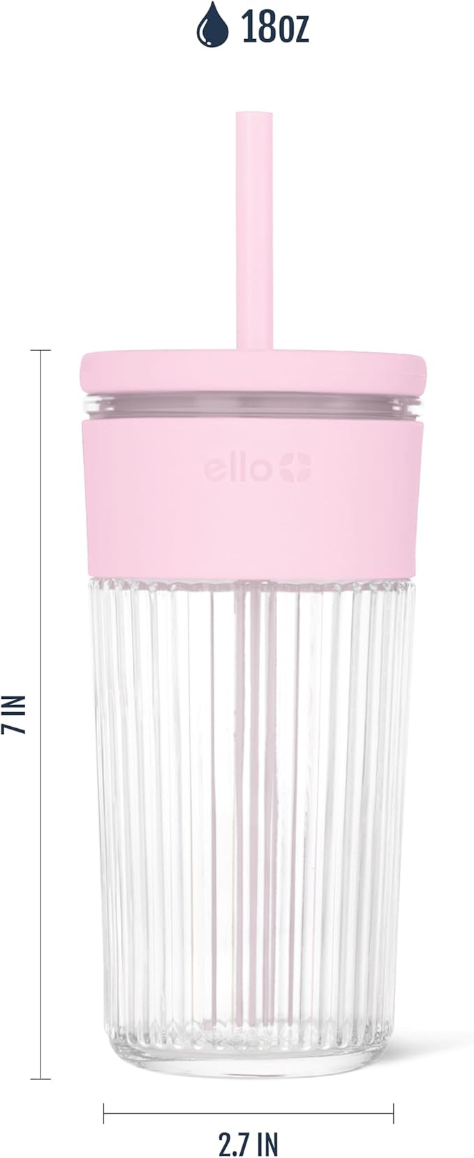 Ello Ava 18oz Glass Tumbler - Image 4
