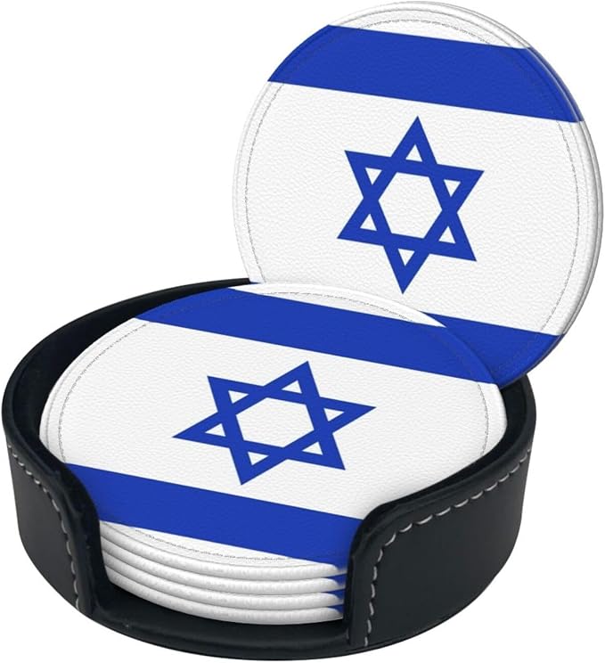 Israel Flag Coasters for Drinks - Image 2
