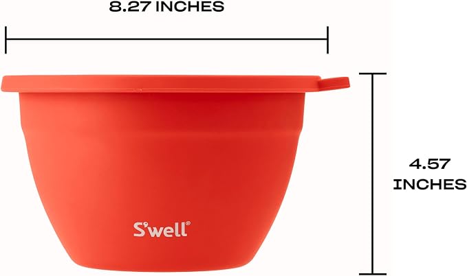 S'well Stainless Steel Salad Bowl Kit 64oz, Radiant Coral, Comes - Image 3