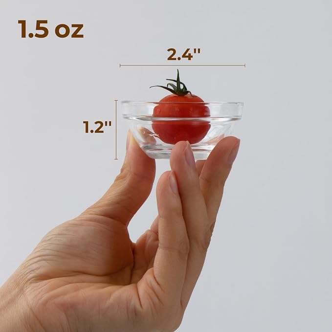 1.5 oz Clear Glass Bowl, Mini Prep Dish - Image 2