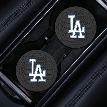 Silicone Dodgers Car Cup Holder Coasters,Baseball Fans Car Coasters for LA Dodgers Fans, Non-Slip Universal Fit Cup Holder Insert