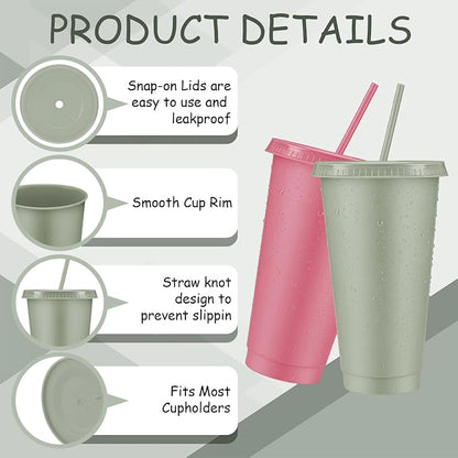 Skylety 12 Pcs Modern Boho Plastic Cups - Image 3