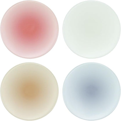 Acrylic Round Coasters, Light Color, 4 Pack, 3.8 Inch | 0.2 Inch Thickened by Unknown