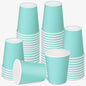 50 Pack 8 oz Disposable Paper Cups, Paper Coffee Cups-Light Blue | Beverage Cups by BALDCC