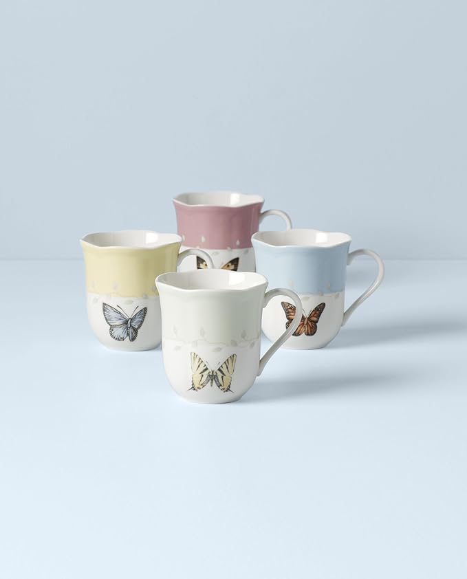 Lenox Butterfly Meadow Colors Porcelain Mug Set - Image 2