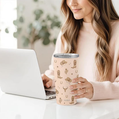 SANDJEST Cowgirl Tumbler 20oz, Stainless Steel Travel Cup - Image 7