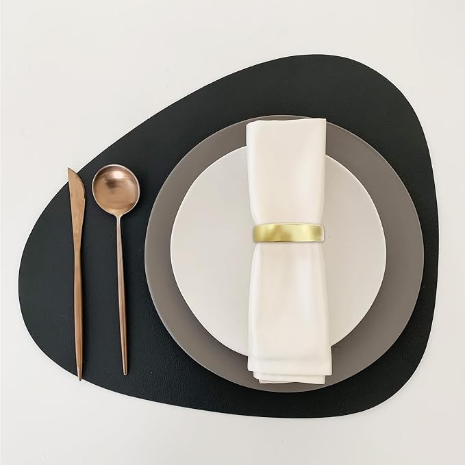 Stainless Steel Golden Napkin Rings Set of 12, Modernist Napkin Ring Holder - Image 7