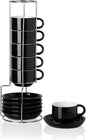 Sweejar Ceramic Espresso Cups Set of 6, Espresso Cup Stackable, 4 Oz Stackable by Sweejarco1949