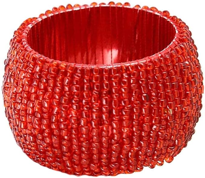 COTTON CRAFT Glitz Handmade Beaded Napkin Rings - Image 8