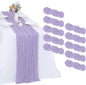 10 Pack Lavender Purple Cheesecloth Table Runner 17 x 108 Inch | Boho Gauze by RestfulGlow