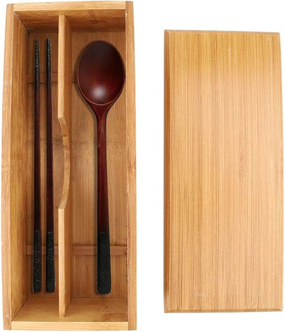 ZJchao Chopstick Holder Storage Box, Japanese Style Chopsticks Box, Durable Tableware Spoon Cage Container, Stylish Kitchen Storage Solution, Compact Chopstick Organizer
