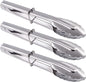 Small Stainless Steel Serving Tongs 7-Inch Salad Tongs, Set of 3 (Silver)