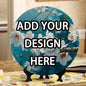 Customizable Ceramic Decorative Plate Personalized Photo Text Logo Printed for Wall Hanging or Table Decor Perfect Memorial Gifts for Anniversary or Birthday CP-0941180492133364