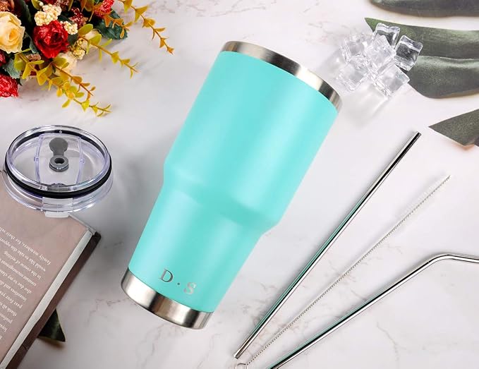 D·S 30oz Mint Tumbler Double Wall Vacuum Insulated Travel Coffee Mug | Double - Image 5
