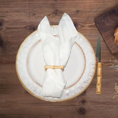 Bamboo Napkin Rings, Napkin Ring Set of 6, Handmade Natural Napkin Holder Ring - Image 2