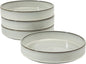 Bloomhouse - Two Time Oprah's Favorite Things WInner - Santorini Mist 4-Piece 8.6-Inch Terracotta Pasta Bowl Set – Moonstone White, Reactive Glaze Round Shallow Walled Dinner & Serving Bowls