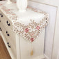 Classic Flowers Dining Table Runner Embroidery Tassel Floral Lace Table Runners by Arzoe