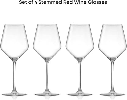 JoyJolt Layla Italian Red Wine Glasses, 17 oz Clear – Made in Europe - Image 4