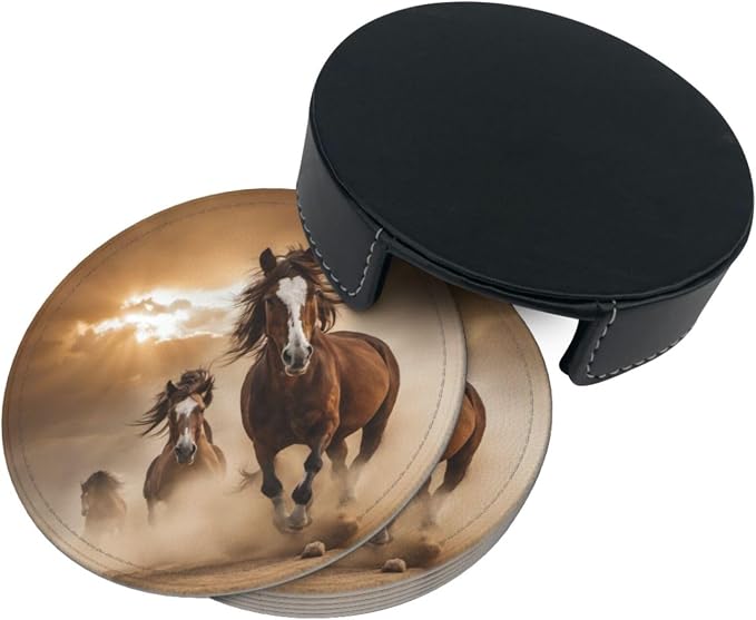 6 Pcs Leather Coasters for Drinks - Image 4