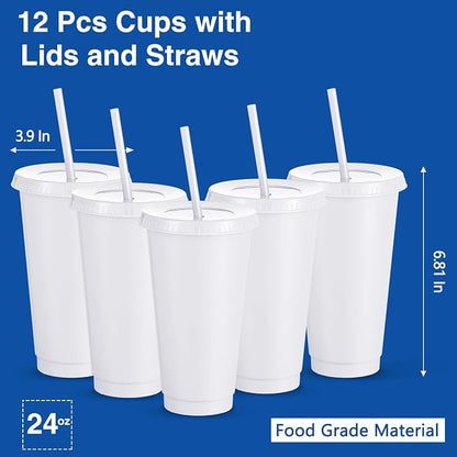 Amyhill 12 Pcs Reusable Plastic Cup - Image 2