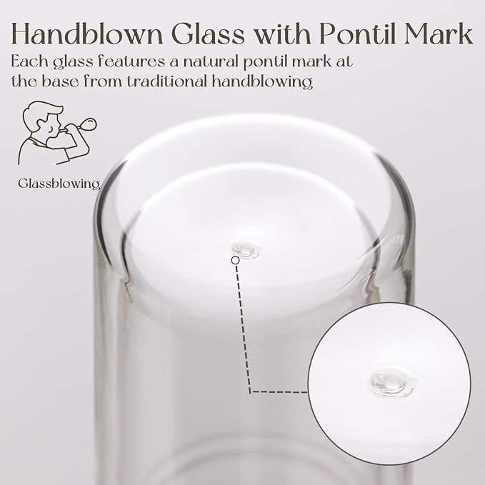 KEMORELA 20oz Double Wall Glass Tumblers 4‑Pack - Image 8