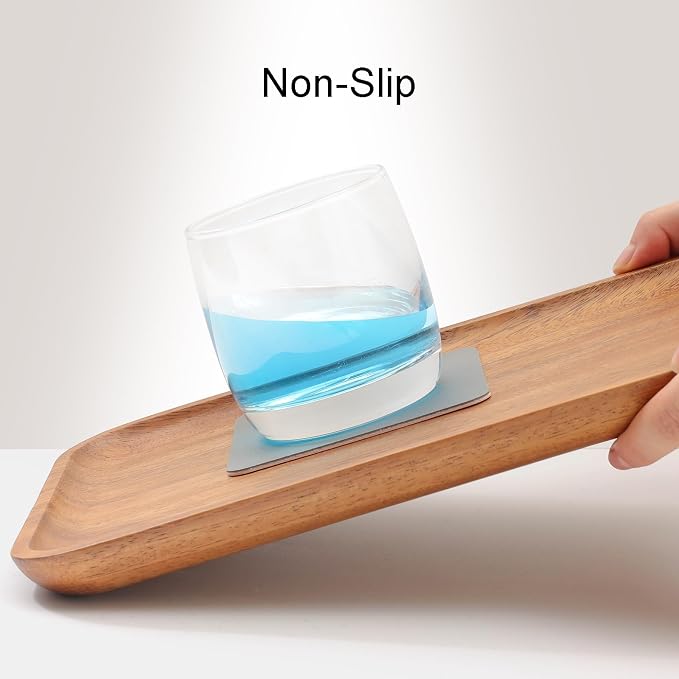 Myir JUN Coasters Glass Coasters Set of 12 4 inch Double Sided Faux Leather - Image 3
