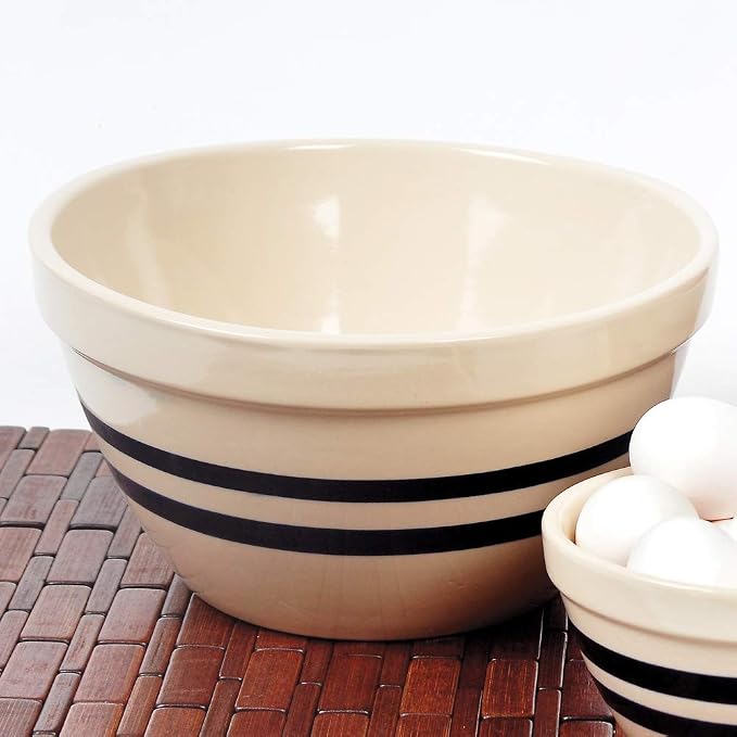 Ohio Stoneware Shoulder Bowls USA Made Tan - Image 6