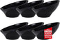 bUCLA 12 Pack Black Plastic Serving Bowls - 20 OZ Angled Bowls Disposable by BUCLA