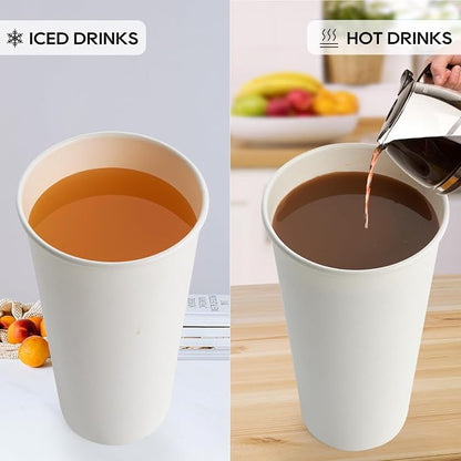 JOLLY PARTY 20 oz Paper Coffee Cups, Disposable Paper Coffee Cup - Image 5