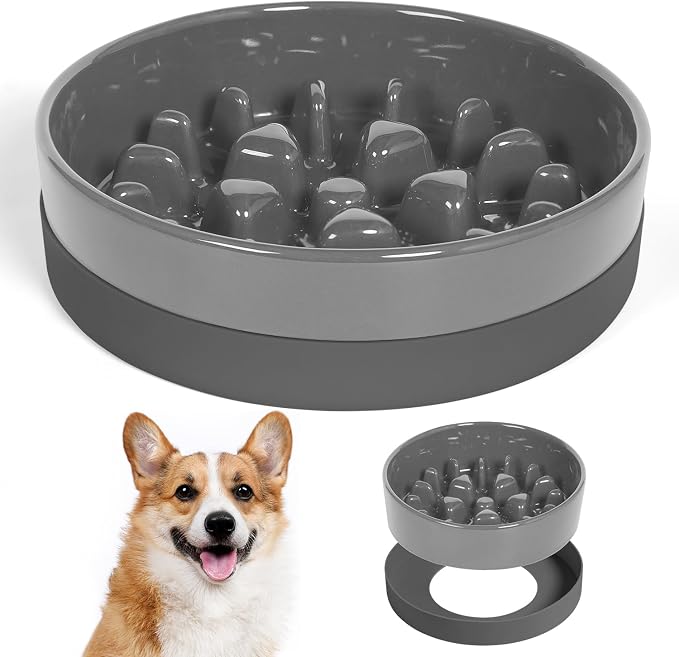 Sted Ceramic Slow Feeder Dog Bowls by Sted
