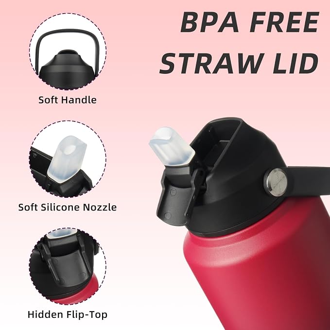 BJPKPK 32oz Insulated Water Bottle, Stainless Steel Bottle - Image 2