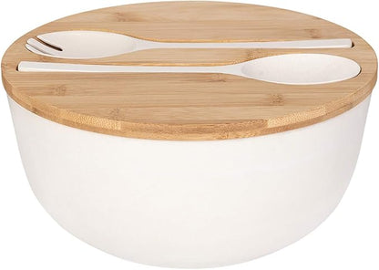 GEHE Bamboo Salad Bowl with Servers Set by GEHE
