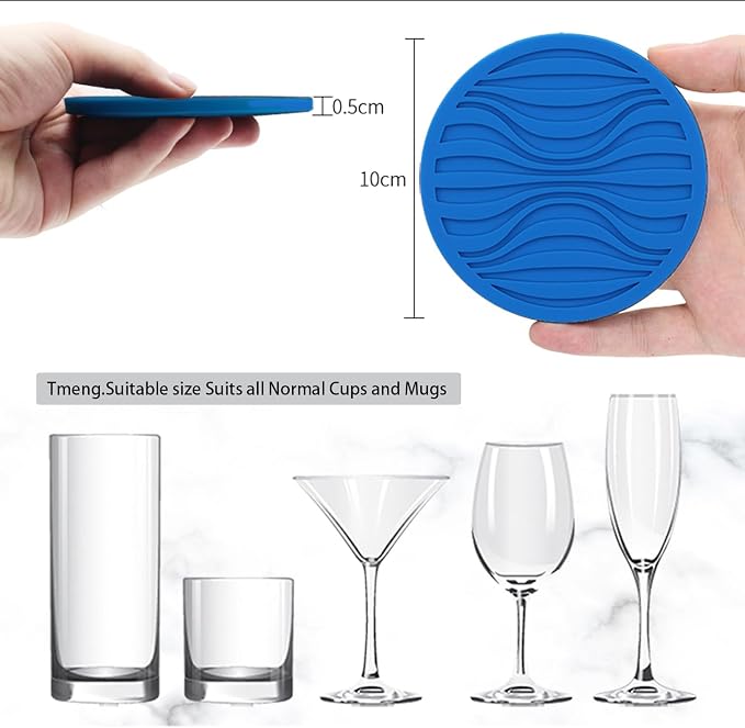 Silicone Coaster Set of 6 Pieces - Image 3