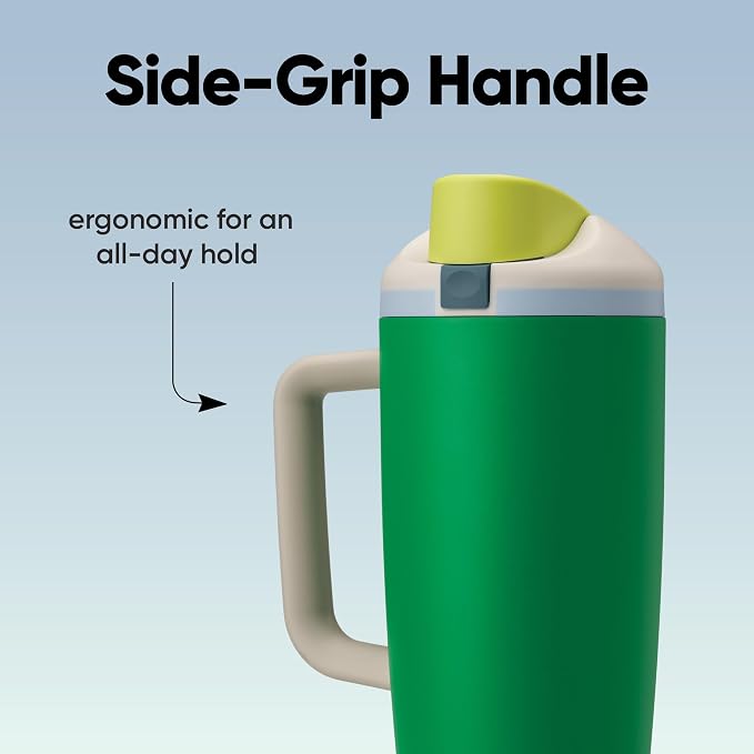 Owala FreeSip Tumbler Stainless Steel Water Bottle 40 oz Putting Green | - Image 5