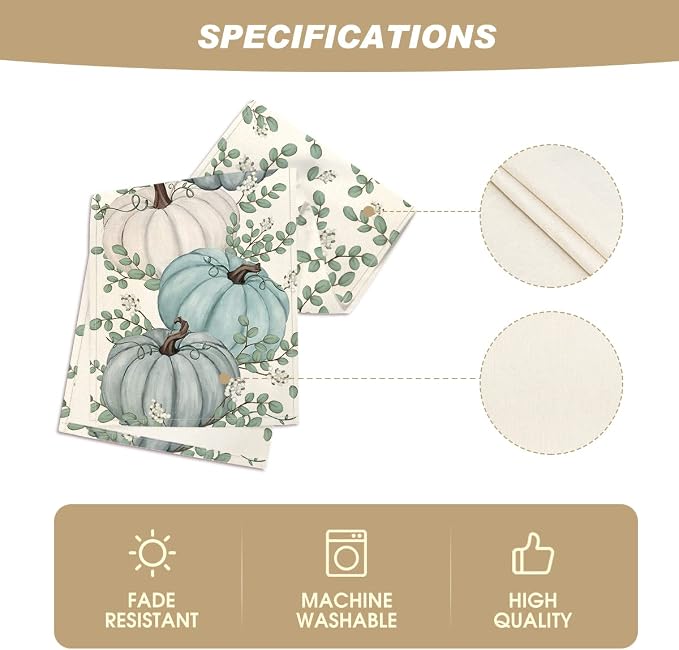 Artoid Mode 210 GSM Fall Table Runner 13x60 Inch Home Party Decor | Pumpkins - Image 5