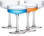 Handblown Crystal Coupe Glasses Set of 4, 9 oz Martini Glass Set by BACLIFE