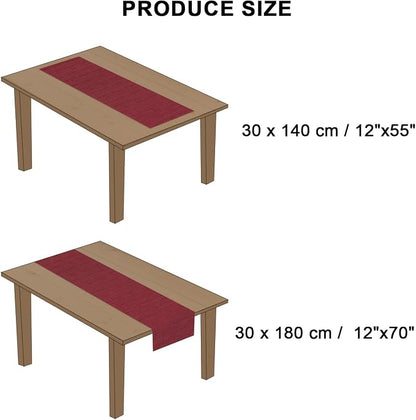 Table Runner 72 Inches Long, Vinyl Woven Heatproof Table Runners | Washable - Image 9