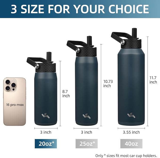 Konokyo 20 oz Insulated Stainless Steel Water Bottle - Image 5
